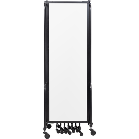 National Public Seating NPS Room Divider, 6' Height, 9 Sections, Clear Acrylic Panels RDB6-9CA
